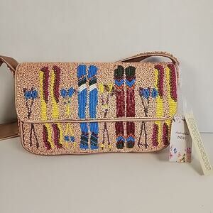 Handcrafted in India Lets Go Skiing! Beaded Bag Limited Edition New Release Rare